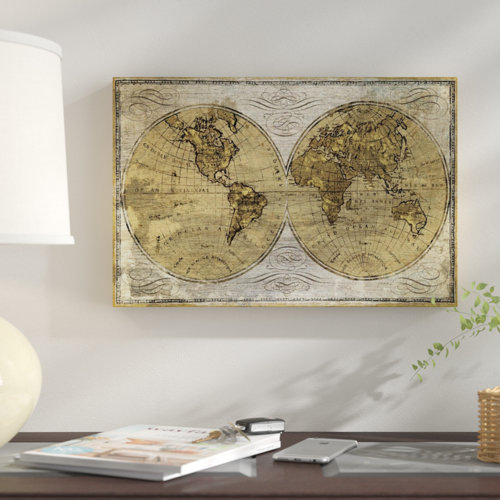 Other Maps Worldwide I On Canvas By James Wiens Graphic Art 